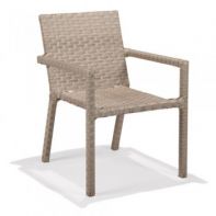 Nexus Commercial Driftwood Weave Stack Dining Chair with Arms by Texacraft