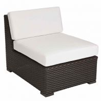 Nexus Rosewood Weave Commercial Armless Single Chair with Cushion by Texacraft