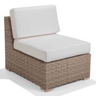 Nexus Driftwood Weave Commercial Armless Single Chair with Cushion by Texacraft