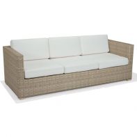 Nexus Driftwood Weave Commercial 3 Seat Sofa with Cushion by Texacraft