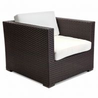 Nexus Rosewood Weave Commercial Lounge Chair with Arms & with Cushion by Texacraft