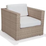 Nexus Driftwood Weave Commercial Lounge Chair with Arms & with Cushion by Texacraft
