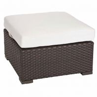 Nexus Rosewood Weave Commercial Ottoman with Cushion by Texacraft
