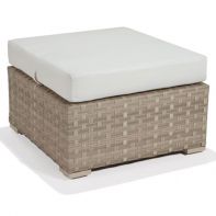 Nexus Driftwood Weave Commercial Ottoman with Cushion by Texacraft