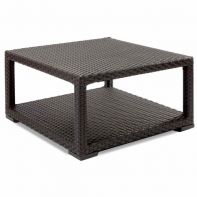 30" Nexus Rosewood Weave Commercial Square Coffee Table by Texacraft