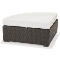 Nexus Rosewood Weave Commercial Circular Quarter Ottoman with Cushion by Texacraft