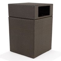 Nexus Rosewood Woven Commercial Waste Receptacle with 32 Gallon Liner by Texacraft