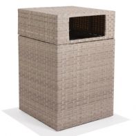 Nexus Driftwood Woven Commercial Waste Receptacle with 32 Gallon Liner by Texacraft