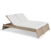 Nexus Driftwood Weave Commercial Double Chaise without Arms & with Cushion by Texacraft