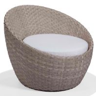 Nexus Driftwood Weave Commercial Barrel Chair with Cushion by Texacraft