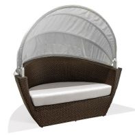 Nexus Rosewood Weave Commercial Ultra Lounge with Canopy by Texacraft