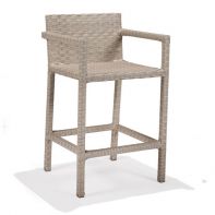 Nexus Commercial Driftwood Weave Bar Stool with Arms by Texacraft