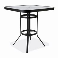 36" Square Commercial Bar Table - Acrylic Top with Hole by Texacraft