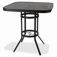 36" Square Matrix Commercial Fully Welded Bar Table - Stamped Top w/ Hole by Texacraft