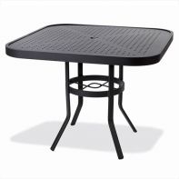 36" Square Matrix Commercial Fully Welded Dining Table - Stamped Top w/ Hole by Texacraft