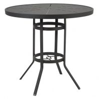 42" Round Commercial Bar Table - Starburst Stamped Top w/ Hole by Texacraft