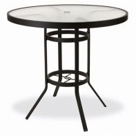 42" Round Commercial Acrylic Top Bar Table with Hole by Texacraft