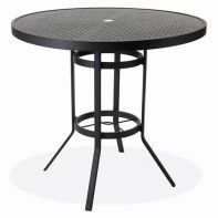 42" Round Commercial Bar Table with Stamped Top w/ Hole by Texacraft