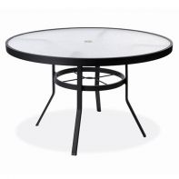 48" Round Commercial Acrylic Top Dining Table with Hole by Texacraft