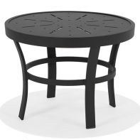 24" Round Commercial Side Table w/ Starburst Stamped Top by Texacraft
