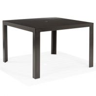 42" Meza Commercial Slat Square Dining Umbrella Table with Hole by Texacraft