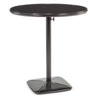 37" Round Commercial Bar Cafe Table w/ Umbrella Hole and Cast Plug by Texacraft