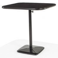 37" Square Commercial Bar Cafe Table w/ Umbrella Hole and Cast Plug by Texacraft
