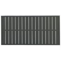 27" x 54" Rectangular Commercial Slat Extruded Aluminum Cocktail/Dining/Balcony Table Top and Bases by Texacraft