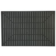 60" x 91" Rectangular Commercial Slat Extruded Aluminum Dining Table Top w Hole and Bases by Texacraft