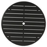 36" Round Commercial Slat Extruded Aluminum Table Top w Hole and Bases by Texacraft