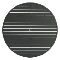 42" Round Commercial Slat Extruded Aluminum Table Top w Hole and Bases by Texacraft