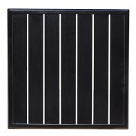 23.5" Square Commercial Slat Extruded Aluminum Table Top and Bases by Texacraft