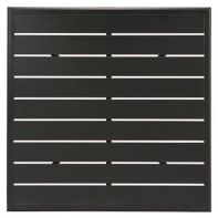 30" Square Commercial Slat Extruded Aluminum Table Top and Bases by Texacraft