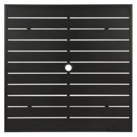 36" Square Commercial Slat Extruded Aluminum Table Top w Hole and Bases by Texacraft