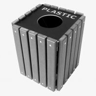 Commercial Single Recycling 20 Gallon Receptacle