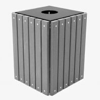 Commercial 32 Gallon Square Receptacle