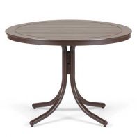 Round Slat MGP Top Commercial Dining Height Table