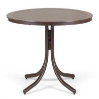 Round Slat MGP Top Commercial Dining Height Table