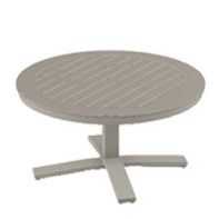 36" Round Commercial Marine Grade Polymer Top with Pedestal End Table Base by Telescope Casual