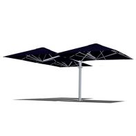 Shadowspec Unity™ Trio 10’ Square EASY LIFT Commercial Cantilever Umbrella