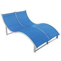 Wave Sling Commercial Raised Double Chaise Lounge by LC Furniture