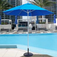 7.5 Commercial Market Umbrella - Caribbean Blue w/ White Frame