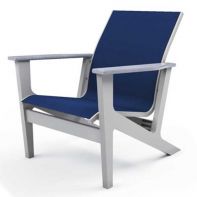 Wexler MGP Sling Commercial Chat Height Arm Chair w/ Rustic Polymer Arms by Telescope Casual